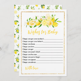 Zitronen und Babyduschen für Kinder Einladung