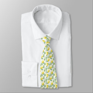 Zitronen und Blätter Design Necktie Krawatte