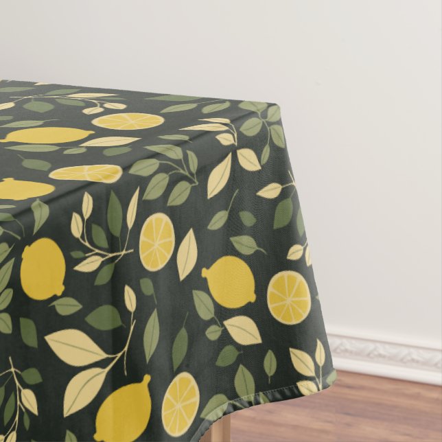 Zitronen und Blätter Tischdecke (Beispiel)