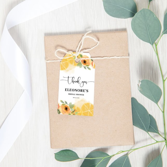 Zitronen und Blume Brautparty Geschenkanhänger (Von Creator hochgeladen)