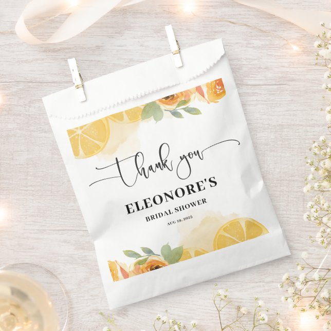 Zitronen und Blume Brautparty Geschenktütchen (Ausgeschnitten)