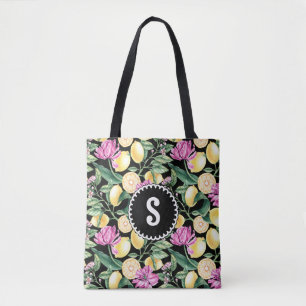 Zitronen und Blütenmuster Citrus Monogram