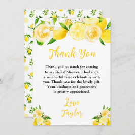 Zitronen und Brautparty Dankeskarte