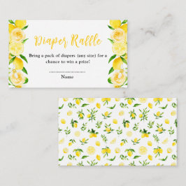 Zitronen und Foliage Babydusche Windelwindeln Begleitkarte