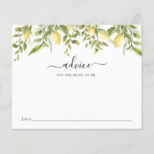 Zitronen und Grünberatung für die Braut