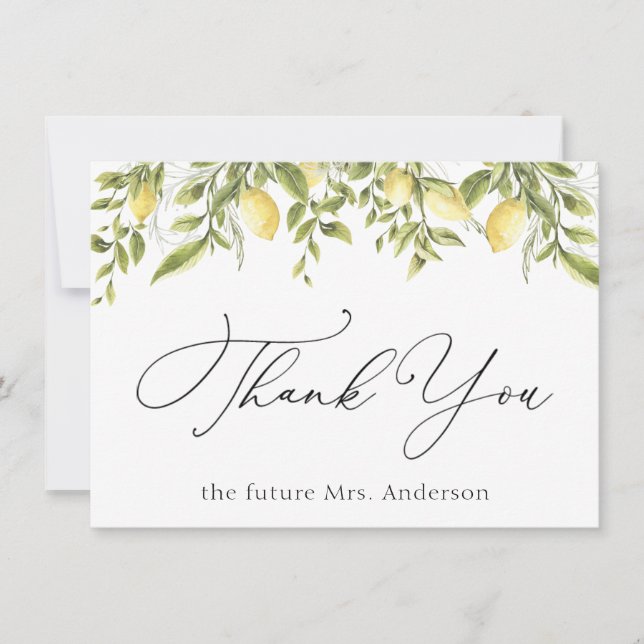 Zitronen und Grüne Vielen Dank (Vorderseite)