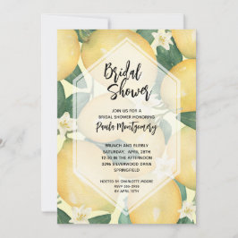 Zitronen und Grünes Brautparty Einladung