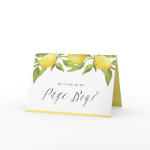 Zitronen und Grünpflanzen werden Sie mein Page Boy