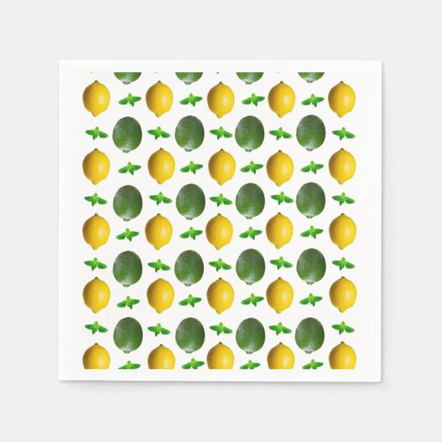 Zitronen und Limes Napkins Serviette (Vorderseite)
