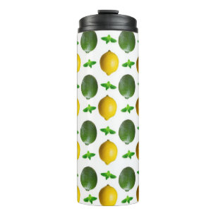 Zitronen und Limes Wärmespeicher Thermosbecher