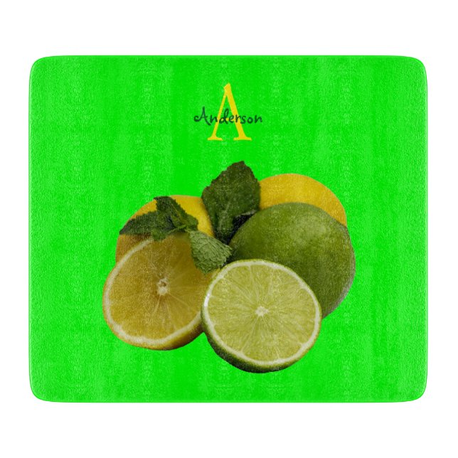 Zitronen und Limetten Schneidebrett (Vorderseite)