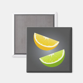 Zitronen- und Limettenscheiben-Kühlschrankmagnet Magnet