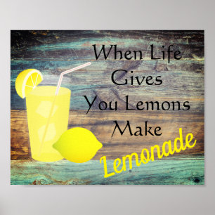 Zitronen und Limonade Poster