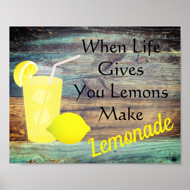 Zitronen und Limonade Poster (Vorne)