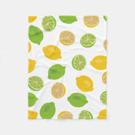 Zitronen und Limones Muster Fleecedecke