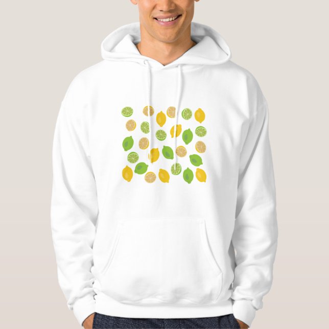 Zitronen und Limones Muster Hoodie (Vorderseite)