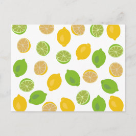 Zitronen und Limones Muster Postkarte