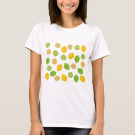 Zitronen und Limones Muster T-Shirt