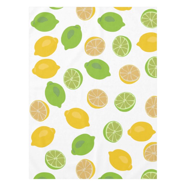 Zitronen und Limones Muster Tischdecke (Vorderseite)