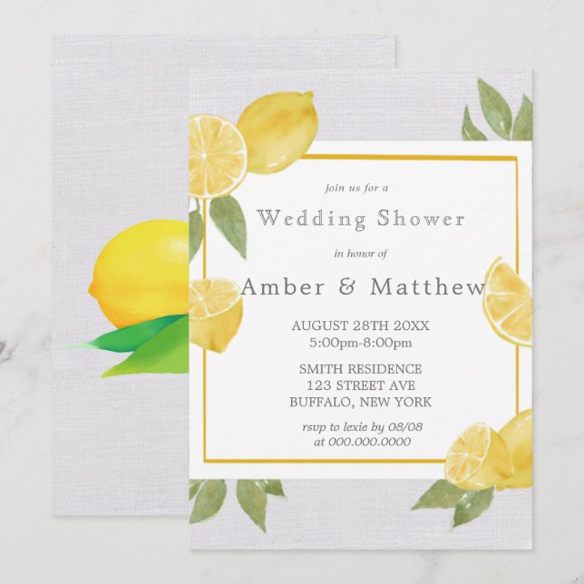 Zitronen und Linen Polterabend (Vorne/Hinten)