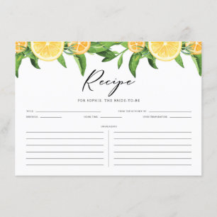 Zitronen und Orangen Zitrusfrüchte Brautparty Begleitkarte