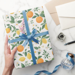 Zitronen- und Orangenschalenmuster Geschenkpapier