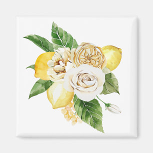 Zitronen und Rose Magnet