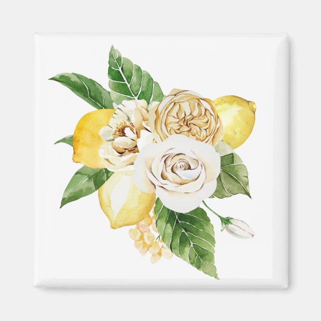 Zitronen und Rose Magnet (Vorne)