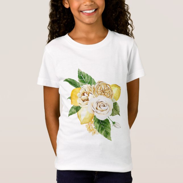 Zitronen und Rose T-Shirt (Vorderseite)