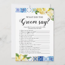 Zitronen, was der Groom sagte, Brautparty-Spiel