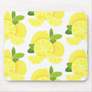Zitronen   Zitronenscheiben   Sonniges Zitrusmuste Mousepad