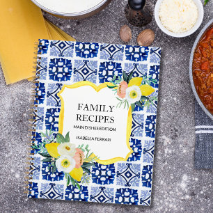Zitronen-Zitrus-Italienisch-Mediterrane Rezeptbuch Notizbuch