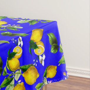 Zitronen, Zitrusfrüchte, mediterrane Kunst       Tischdecke