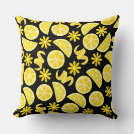 Zitronen Zitrusfrüchte SommerLimonade Koch gelb Kissen