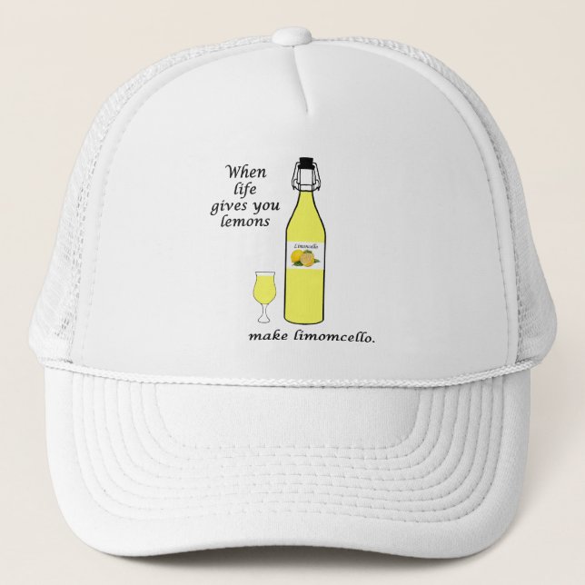 Zitronen zu Limoncello Truckerkappe (Vorderseite)