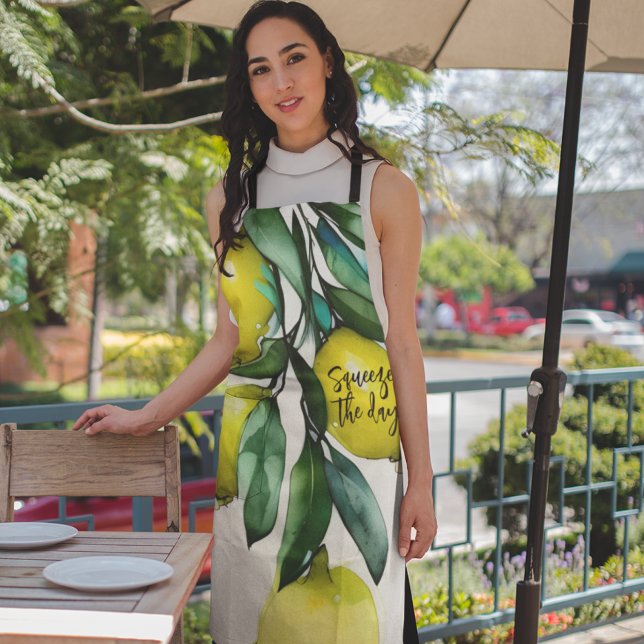 Zitronenbaum drückt den benutzerdefinierten Tagest Schürze (Von Creator hochgeladen)