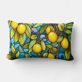 Zitronenbaum, gestanztes Glas, stilvoll Lendenkissen
