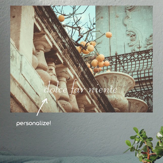 Zitronenbaum und alte Gebäude Poster (Von Creator hochgeladen)