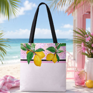 Zitronenblatt-Wasserfarben-Tasche Rosa Amalfi-Zi
