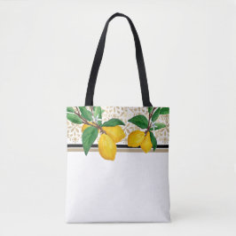 Zitronenblatt Watercolor-Tasche | Taupe Amalfi-Zit