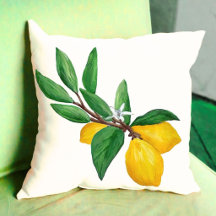 Zitronenblätter Zitrusgelb Grünes Blatt Aquarell
