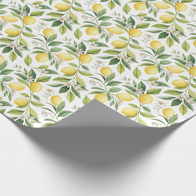 Zitronenblüte Geschenkpapier (Ecke)