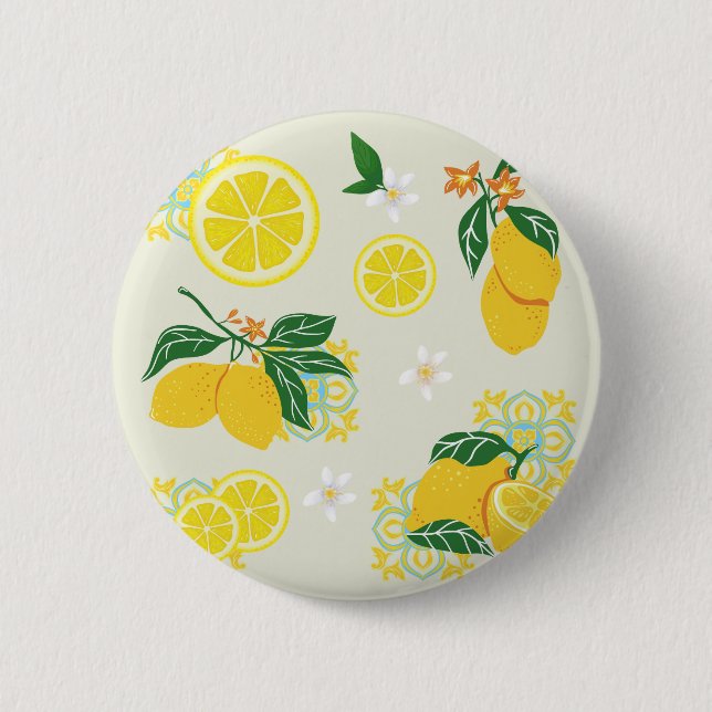 Zitronenblüten Button (Vorderseite)