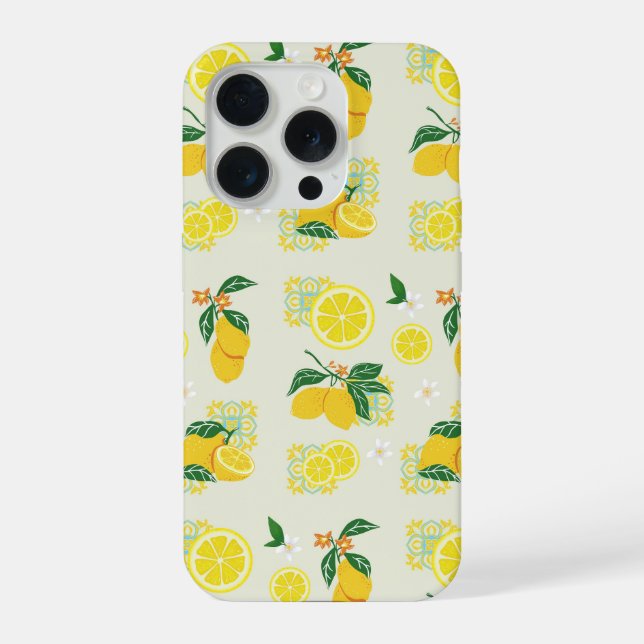 Zitronenblüten iPhone Hülle (Rückseite)