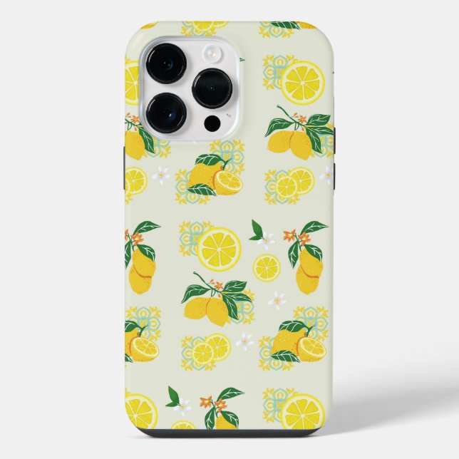 Zitronenblüten iPhone Hülle (Rückseite)