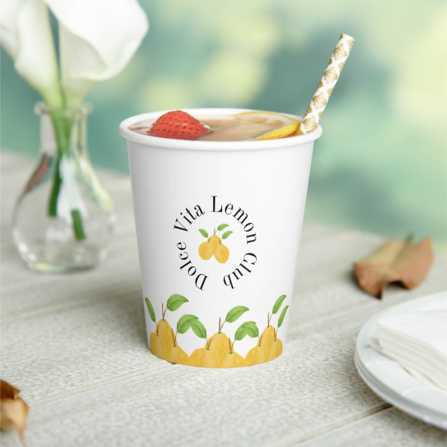 Zitronenblüten-Kollektion Pappbecher (In Situ)