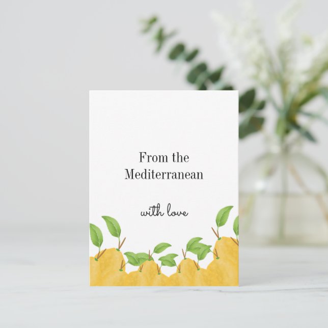 Zitronenblüten-Kollektion Postkarte (Stehend Vorderseite)
