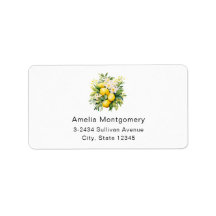 Zitronenbouquet mit weißen Blüten Adresse