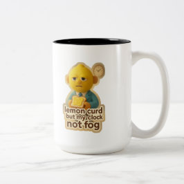 Zitronencreme, aber meine Uhr ist nicht Nebel – Sä Zweifarbige Tasse