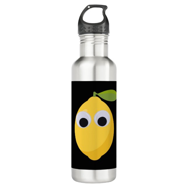 Zitronenfigur, süße Frucht mit googgen Augen Edelstahlflasche (Vorderseite)